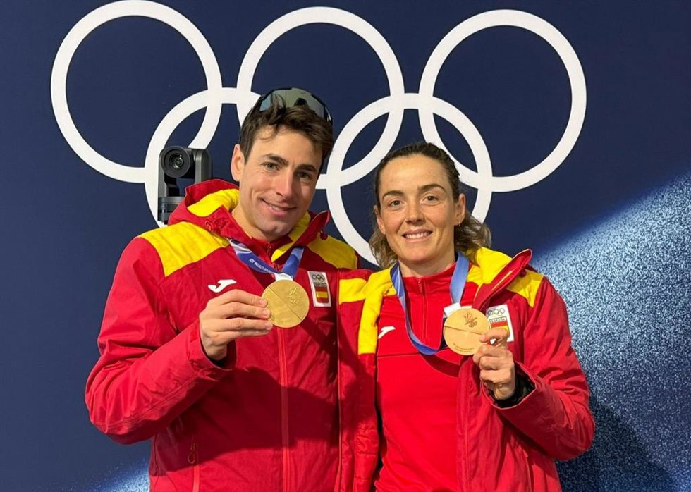 Archivo - Los esquiadores Oriol Cardona y Ana Alonso, medallistas españoles en los Juegos Olímpicos de invierno de Milán-Cortina.