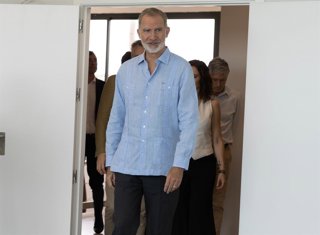 El Rey Felipe VI durante la inauguración del Centro de Innovación de Agua y Energía, en la Estación Depuradora de Aguas Residuales de Arroyo Culebro, a 22 de junio de 2026, en Pinto, Madrid (España). La inauguración se enmarca dentro de los actos de conme