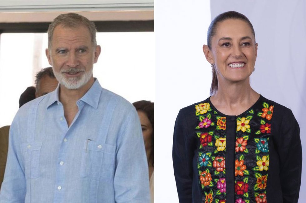 El Rey Felipe IV y la presidenta de México, Claudia Sheinbaum,