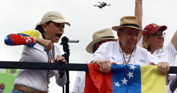 Los opositores venezolanos María Corina Machado y Edmundo González piden apoyo internacional por los terremotos