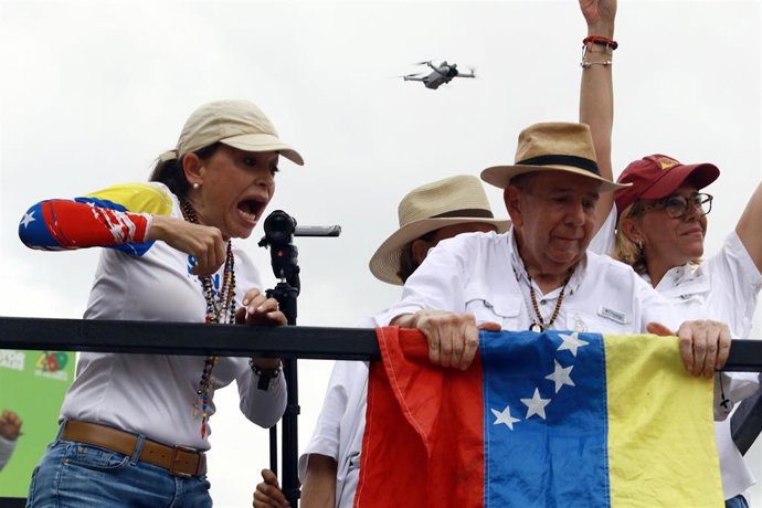 Archivo - Los líderes opositores venezolanos María Corina Machado y Edmundo González en una imagen de archivo.