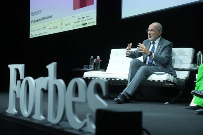 El conseller de Unión Europea y Acción Exterior de la Generalitat de Catalunya, Jaume Duch Guillot, durante el Forbes Catalonia Economic Summit