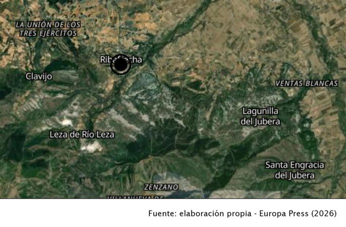 Mapa de la zona de Ribafrecha