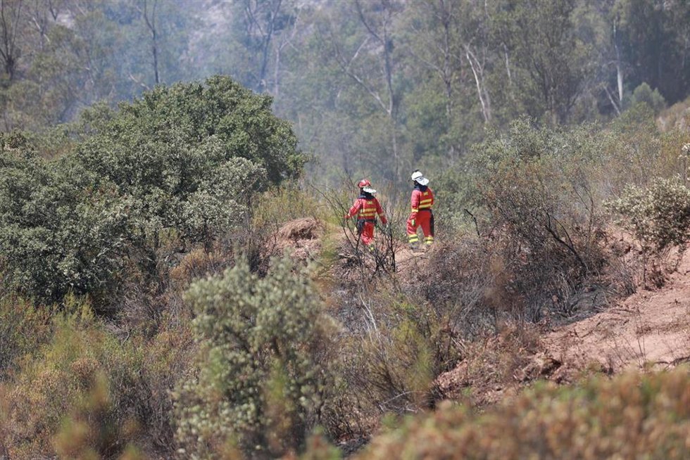 Imagen de archivo del incendio del municipio onubense de Villanueva de los Castillejos. 