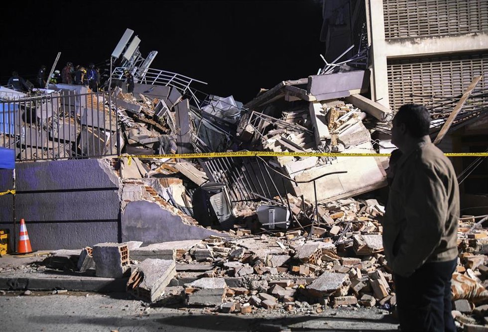 CARACAS, June 25, 2026 -- Rescuers work at the ruins of a building in Caracas, Venezuela,