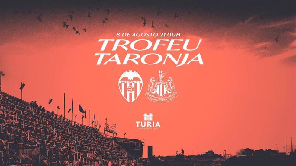 El Valencia se enfrentará al Newcastle en el Trofeo Taronja el 8 de agosto.
