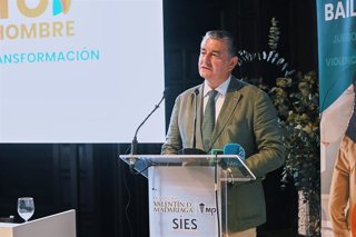 El consejero de Sanidad, Presidencia y Emergencias en funciones, Antonio Sanz, en la presentación de la Memoria de Proyecto Hombre Sevilla.
