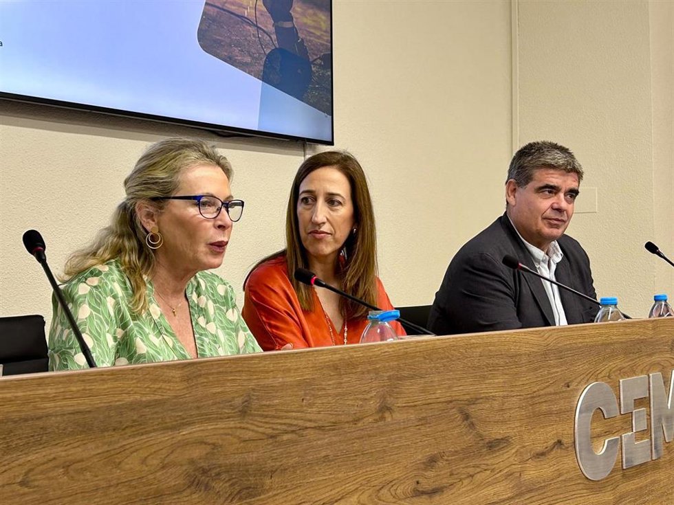 La delegada territorial de Empleo, Empresa y Trabajo Autónomo de la Junta de Andalucía en Málaga, Carmen Sánchez Sierra, en una jornada con empresarios.