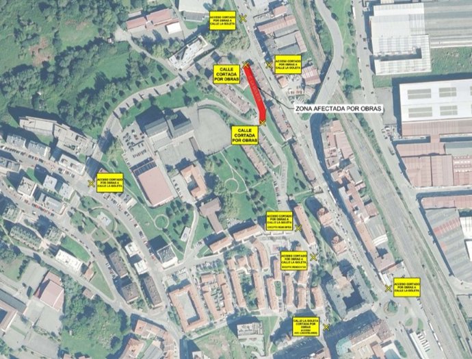 Aguas de Avilés informa de un corte temporal de tráfico entre los números 21 y 33 de la calle La Goleta