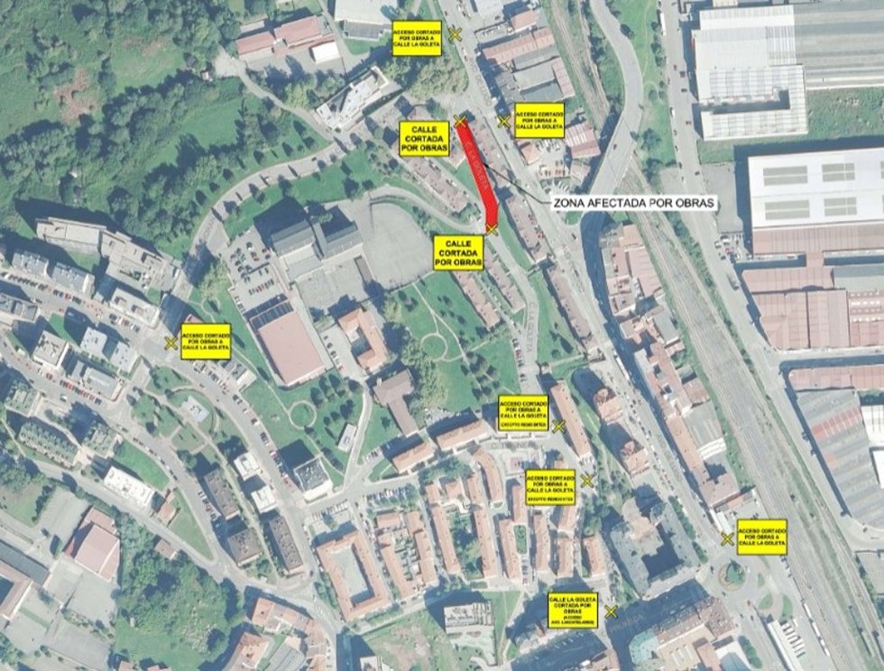 Aguas de Avilés informa de un corte temporal de tráfico entre los números 21 y 33 de la calle La Goleta