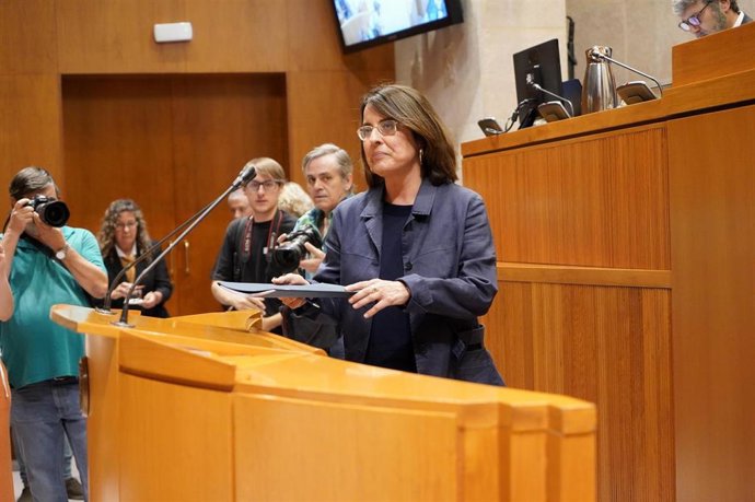 La Justicia de Aragón, Concepción Gimeno, comparece ante las Cortes de Aragón.