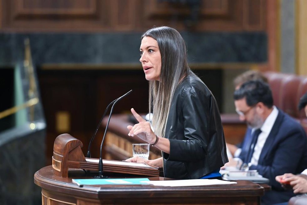 La portavoz de Junts en el Congreso, Miriam Nogueras, interviene durante una sesión plenaria en el Congreso de los Diputados, a 24 de junio de 2026, en Madrid (España)..