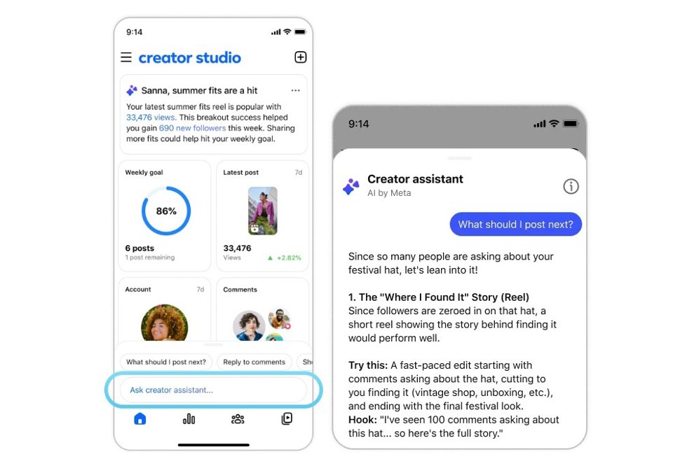 Aplicación Facebook Creator Studio