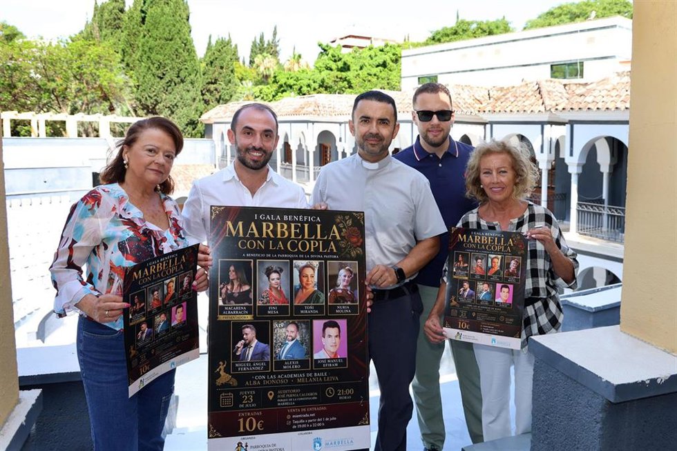Cartel de la I Gala Benéfica 'Marbella con la Copla' a favor de la Parroquia Divina Pastora