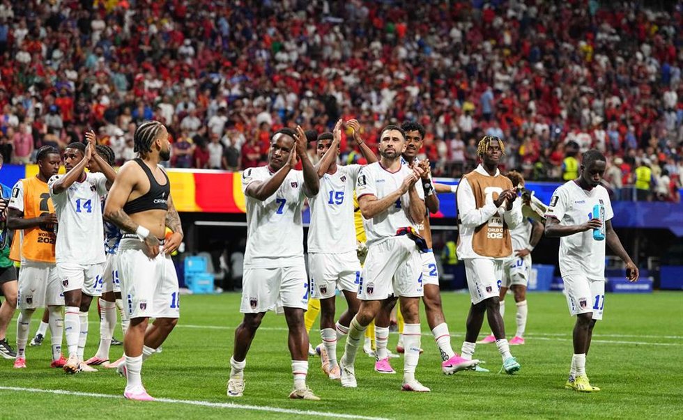 Los jugadores de Cabo Verde tras el partido ante España en el Mundial 2026