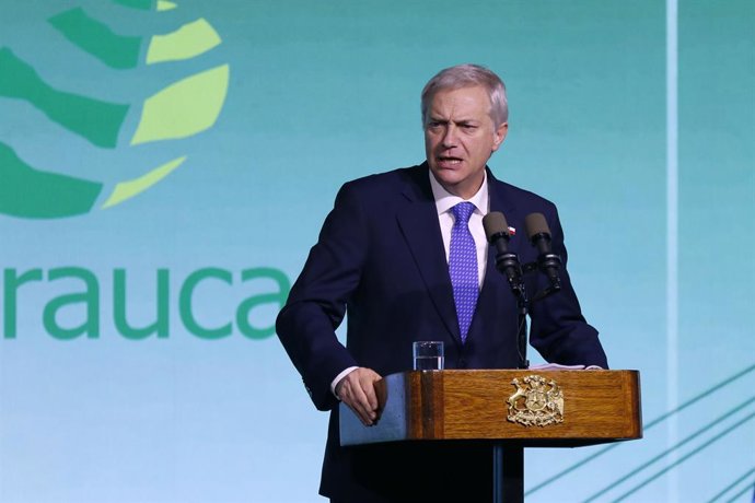 Temuco, 25 de junio 2026  El Presidente de la Republica, Jose Antonio Kast, inaugura la XXII version del Encuentro Empresarial de La Araucania Enela  Ricardo Ulloa/Aton Chile