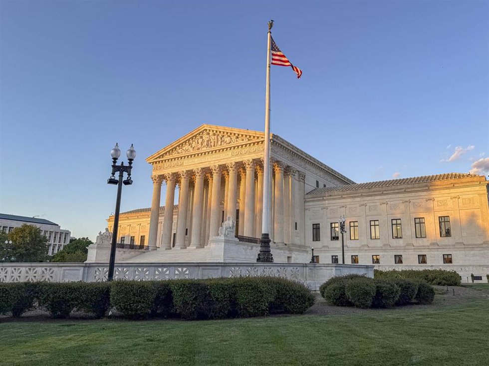 Vista de la sede del Tribunal Supremo en Washington