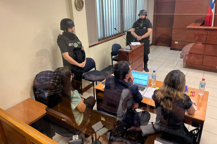 Antofagasta, 11 enero 2024. Formalizacion de la concejala Paz Fuica (militante suspendida de Revolución Democrática), ante el juzgado de garantía de Antofagasta  imputada en la arista Democracia Viva del Caso Convenios. Ramiro Latorre/Aton Chile