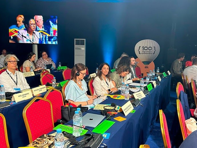 La presidenta de l'ACM, Meritxell Budó, durant el congrés