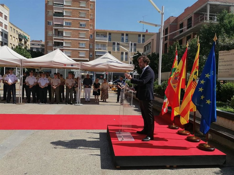 Homenaje a las víctimas del terrorismo en Huesca.