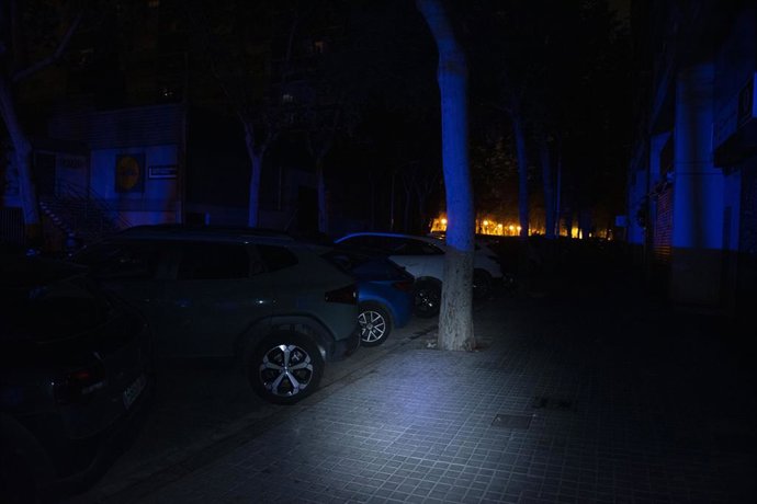 Archivo - Las calles de u8na  ciudad sin luz durante un apagón