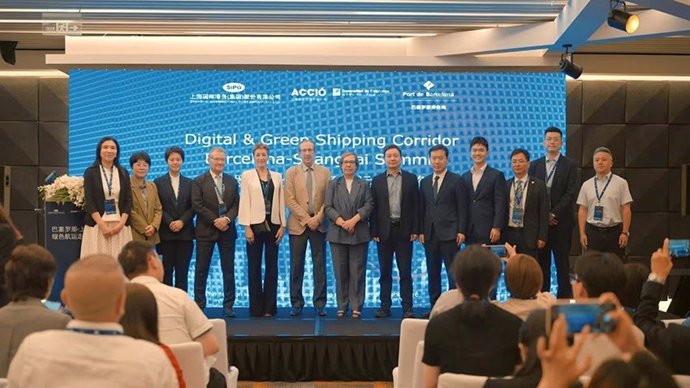 La delegación catalana en Shangai