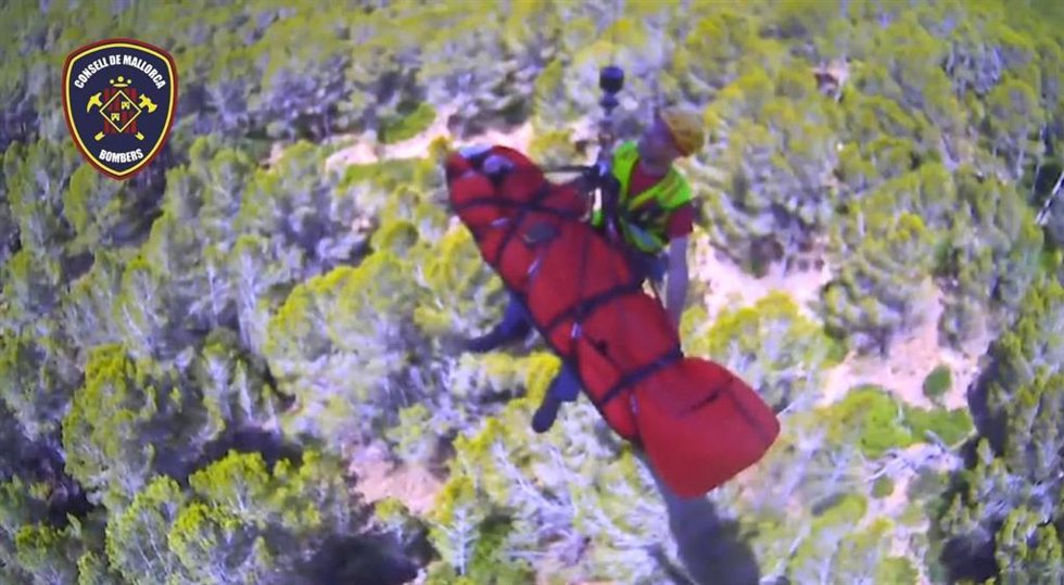 Rescatan a una excursionista herida en la Trapa.