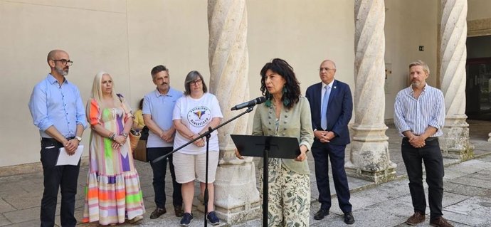 La ministra de Igualdad, Ana Redondo, asiste al acto inaugural del programa 'Cultura Orgullosa 2026' en el Museo Nacional de Escultura de Valladolid