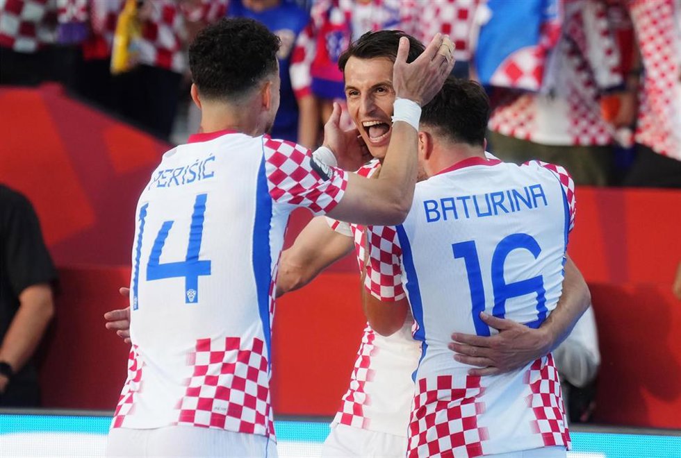 Ante Budimir celebra su gol en el Panamá-Croacia del Mundial