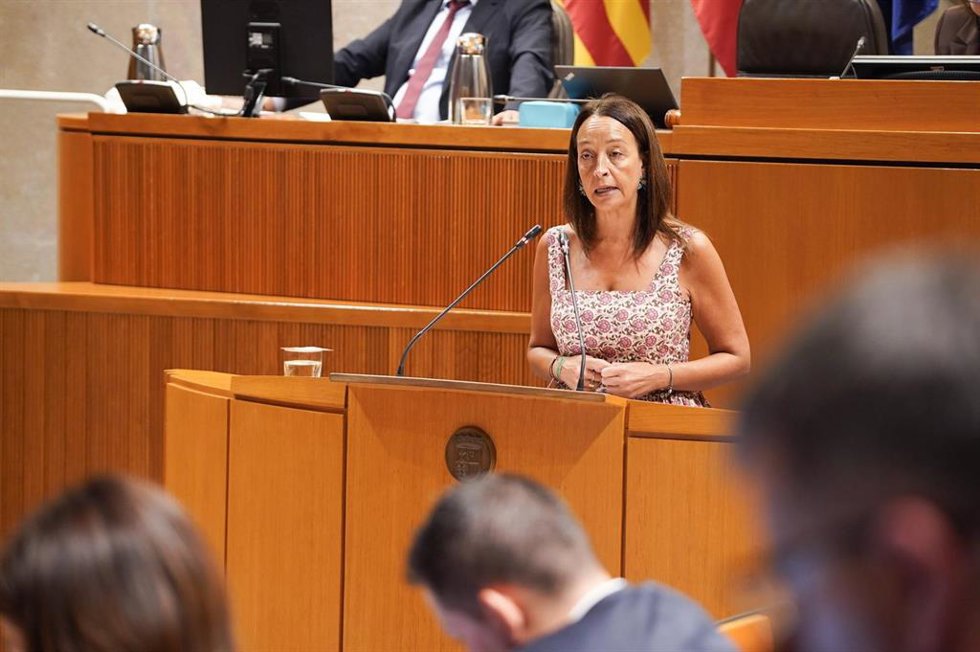 La consejera de Educación, Ciencia y Universidad, durante una interpelación en el Pleno.