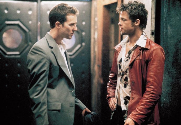 Archivo - Edward Norton Y Brad Pitt En El Club De La Lucha