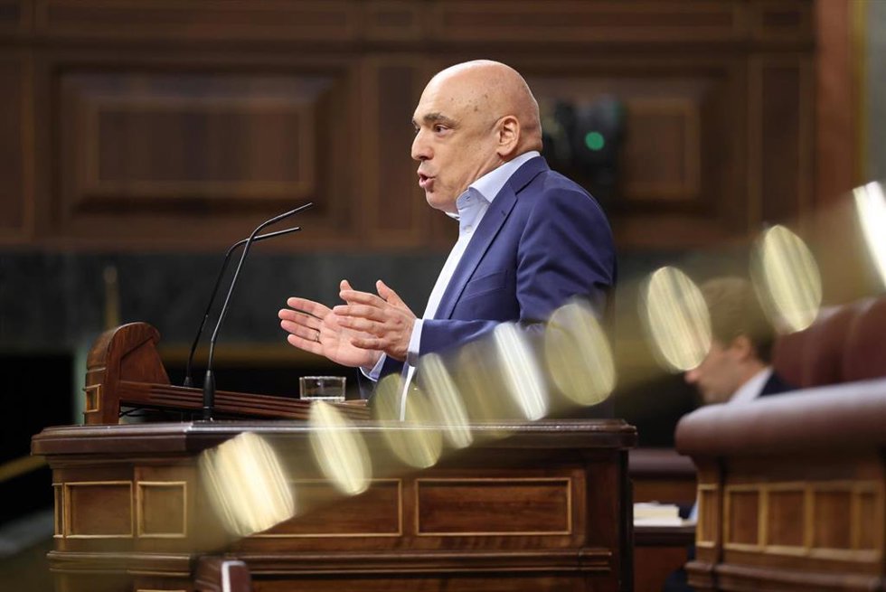El diputado del PSOE Rafael Simancas interviene durante una sesión plenaria, en el Congreso de los Diputados, a 23 de junio de 2026, en Madrid (España).