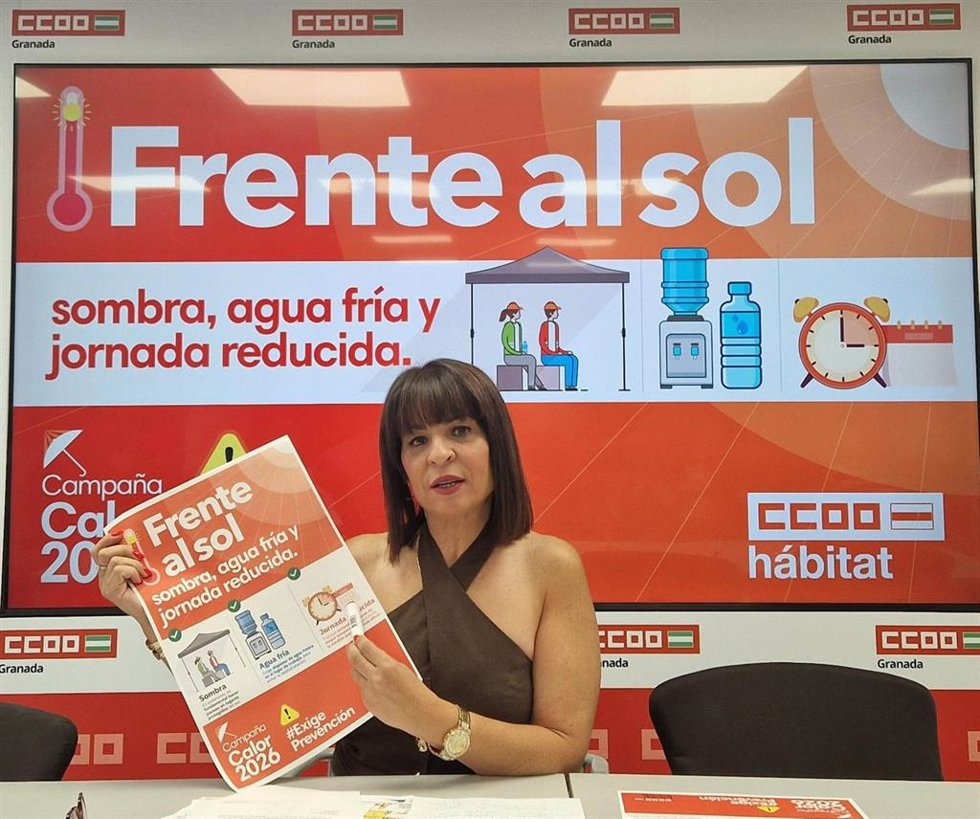 La secretaria general de CCOO del Hábitat de Granada, Angustias Díaz.