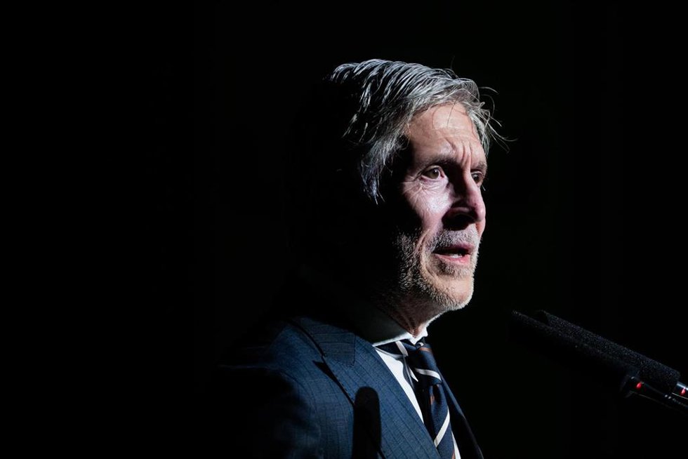 El ministro del Interior, Fernando Grande-Marlaska, durante la celebración del acto de clausura del encuentro internacional “Hacia un espacio iberoamericano de Seguridad Vial”, a 26 de junio de 2026, en Madrid (España). 