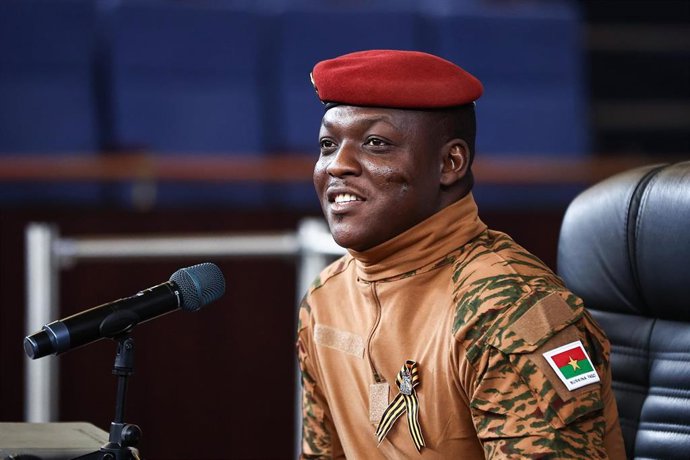 Archivo - El presidente de Burkina Faso, Ibrahim Traoré