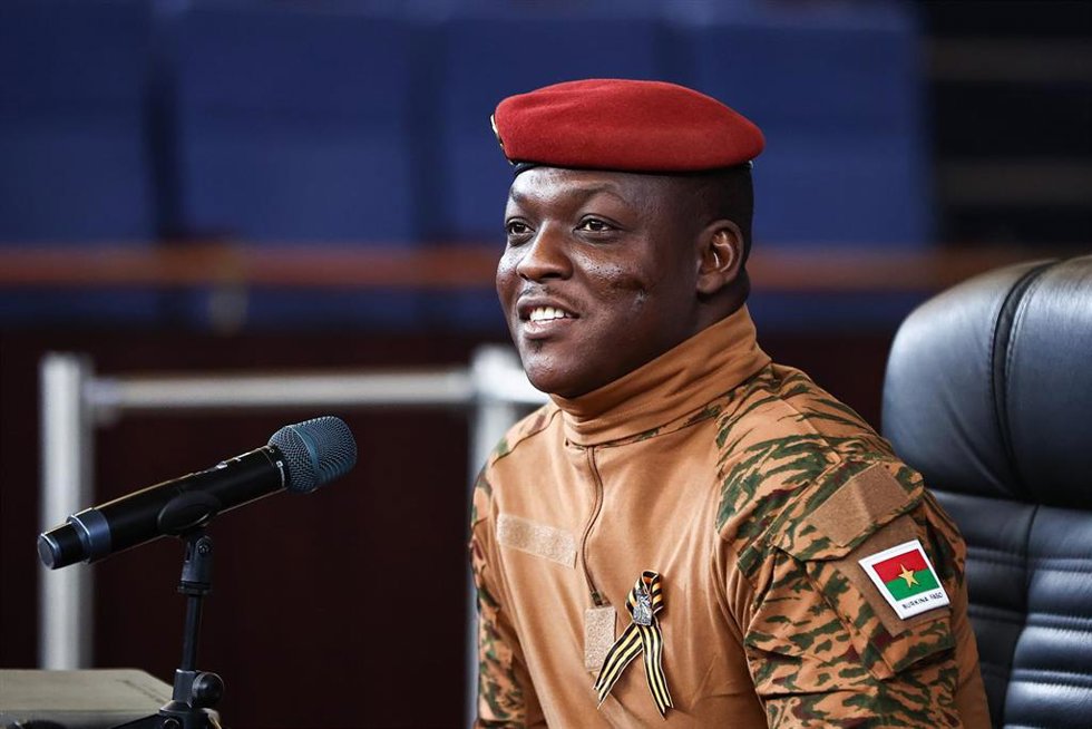 Archivo - El presidente de Burkina Faso, Ibrahim Traoré