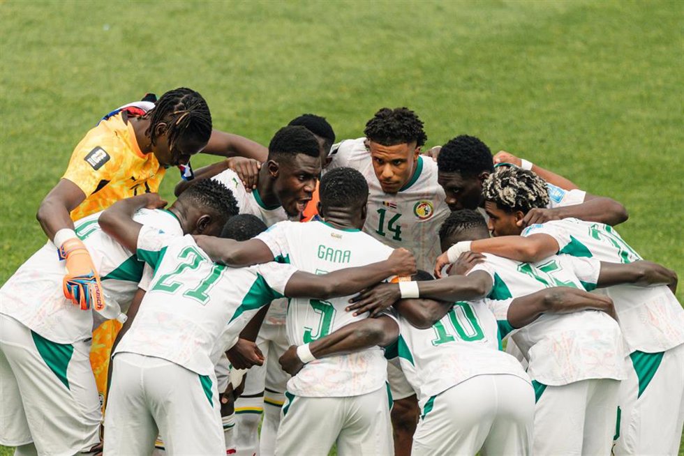 June 26, 2026, Toronto, Ontario, Canada: Senegal players huddle during the FIFA World Cup game between Senegal and Iraq at Toronto Stadium on June 26, 2026 in Toronto, Ontario, Canada