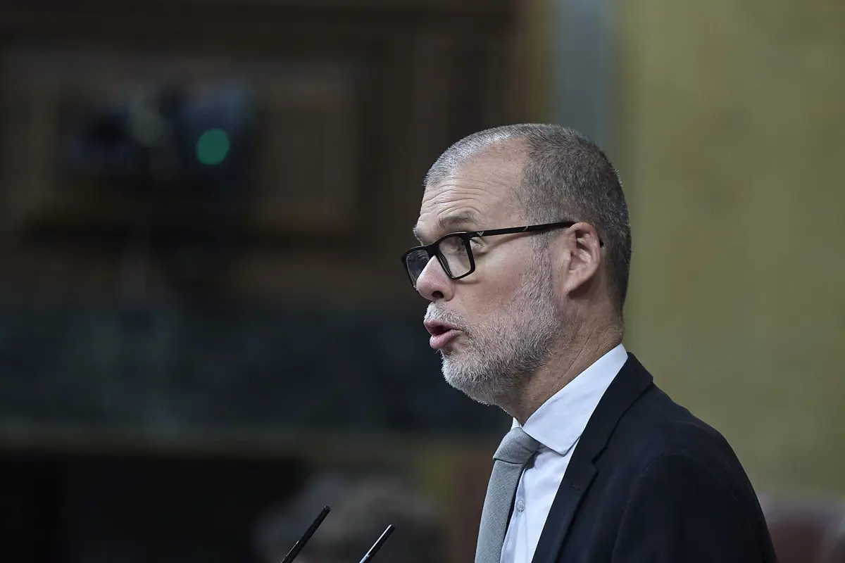 El diputado de Junts, Josep Maria Cruset, durante una sesión plenaria en el Congreso. - Jesús Hellín