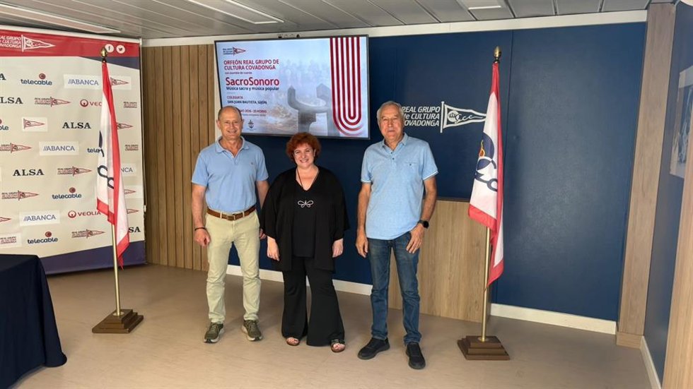 Imagen de la presentación del concierto 'Sacro Sonoro del Orfeón del Real Grupo de Cultura Covadonga