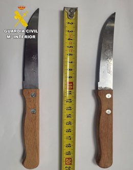 Arma utilizada por el detenido.