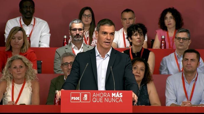 El presidente Pedro Sánchez, en una reunión de la Ejecutiva del PSOE
