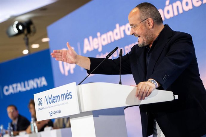 El presidente del PP de Catalunya, Alejandro Fernández