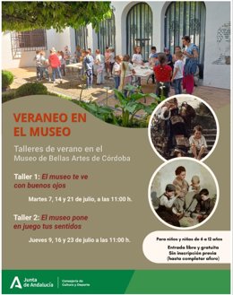 Cartel de 'Veraneo en el museo' del Museo de Bellas Artes de Córdoba.