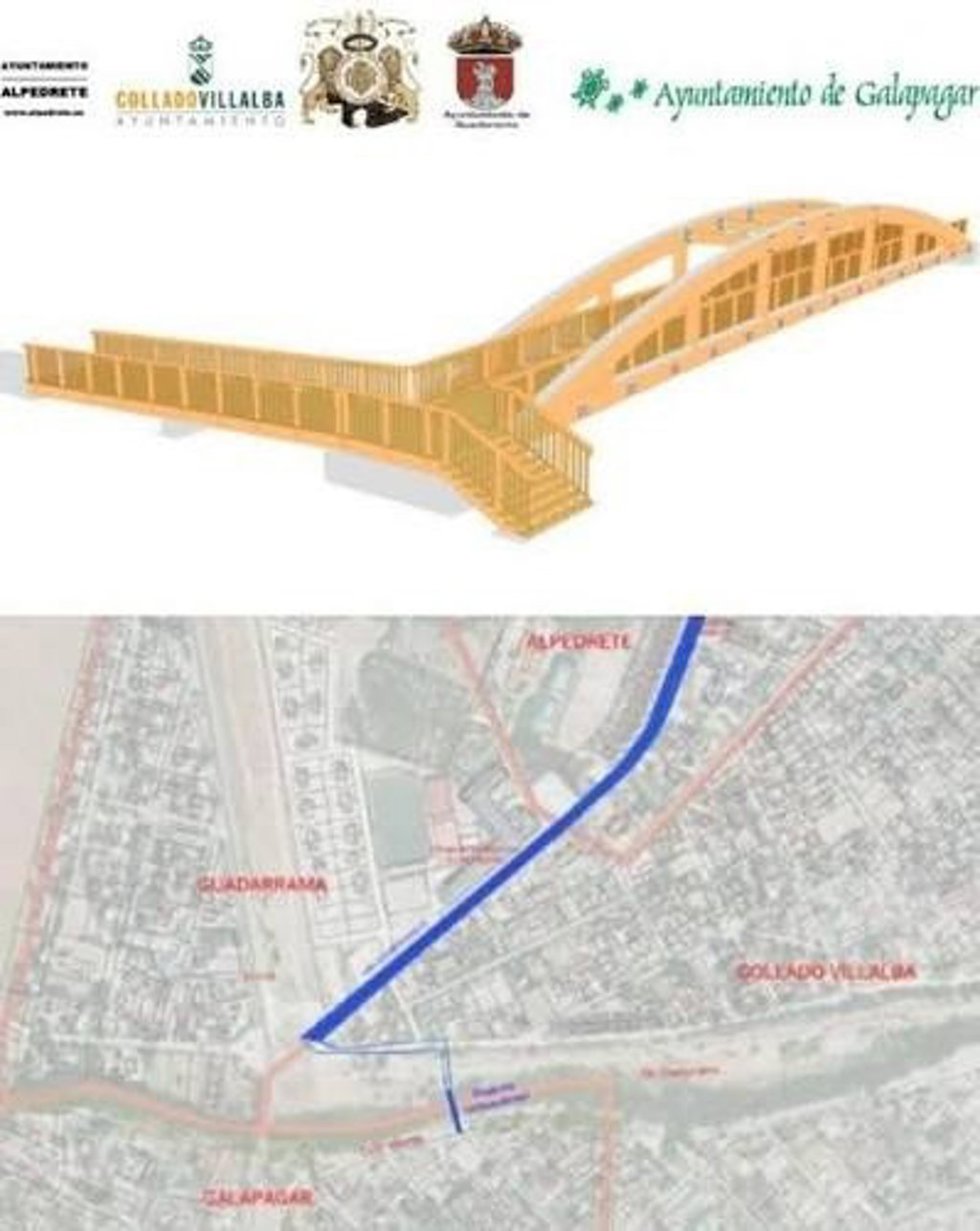 Pasarela ciclopeatonal sobre el río Guadarrama para conectar cinco municipios de la sierra