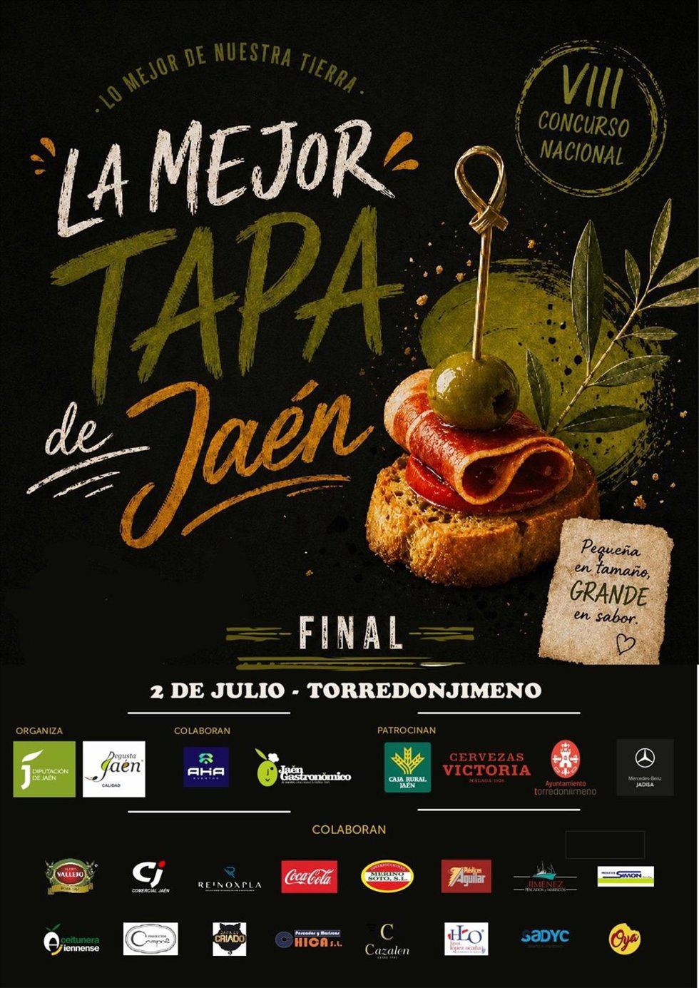 Imagen del cartel del 8º Concurso Nacional 'La mejor tapa de Jaén'.