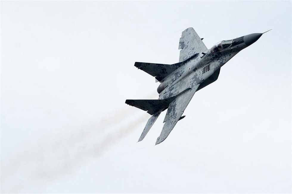 Archivo - Un avión de combate MiG-29 (archivo)