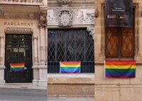 MÉS per Mallorca coloca banderas arcoíris en las instituciones baleares ante el "retroceso" en las políticas LGTBIQ+