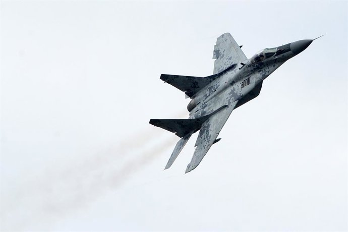 Archivo - September 4, 2010, Sliac, Slovakia: Illustration photo of MiG-29 fighter over Sliac in Slovakia...Slovakia to send 13 MiG-29 fighter jets to Ukraine. Poland has already announced that it will transfer four MiG-29 fighter jets to Ukraine. ..The M