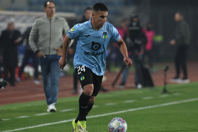 Futbol, O’Higgins vs Everton Fecha 14, Liga de Primera 2026  El jugador de O’Higgins Francisco Gonzalez es fotografiado durante el partido de la liga de primera contra Everton disputado en el estadio Codelco El Teniente en Rancagua,