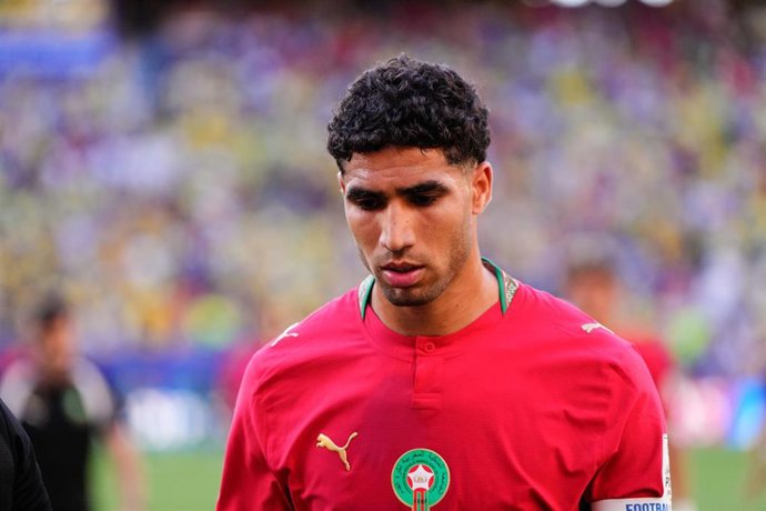 Achraf Hakimi, durante un partido.